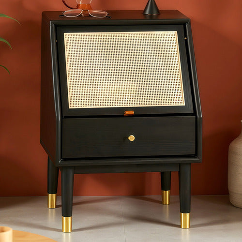 MODERN COLLECTIVE JACQUE OAK WOOD BEDSIDE TABLE