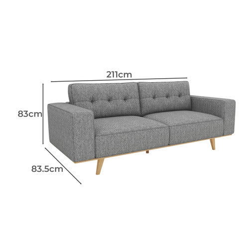 SOUTHERN STYLERS JAGODA 3 SEATER UPHOLSTERED SOFA