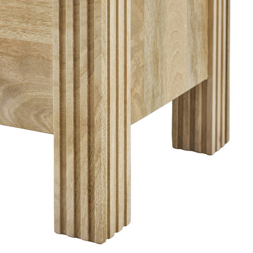 JASPER 2 DRAWER MANGO WOOD BEDSIDE TABLE