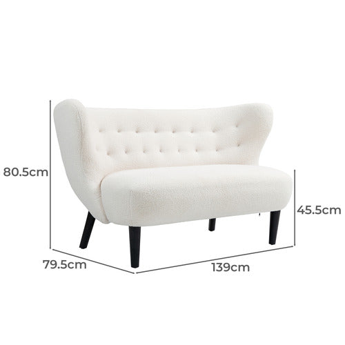EVIE HOME JAYCE 2 SEATER UPHOLSTERED SOFA