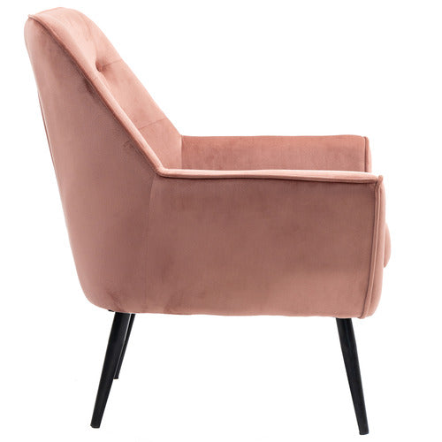 EVIE HOME JESSE VELVET ARMCHAIR
