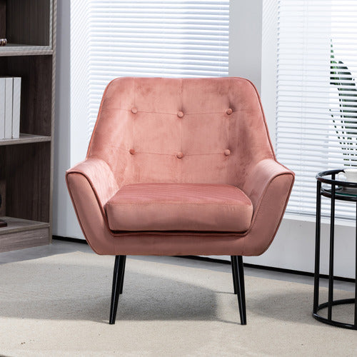 EVIE HOME JESSE VELVET ARMCHAIR