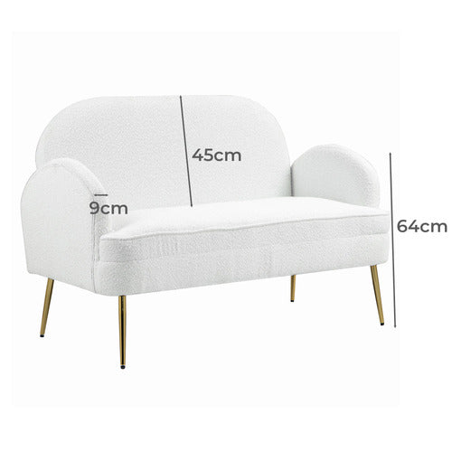 EVIE HOME JULIKA 2 SEATER BOUCLE SOFA
