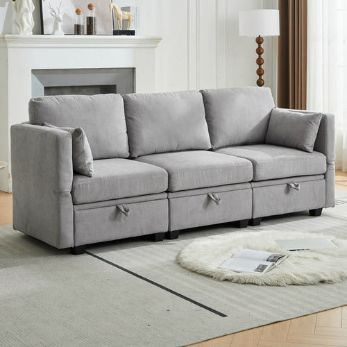CASSINGTON HOME JUNO 3 SEATER UPHOLSTERED SOFA WITH STORAGE