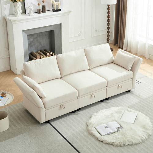 CASSINGTON HOME JUNO 3 SEATER UPHOLSTERED SOFA WITH STORAGE