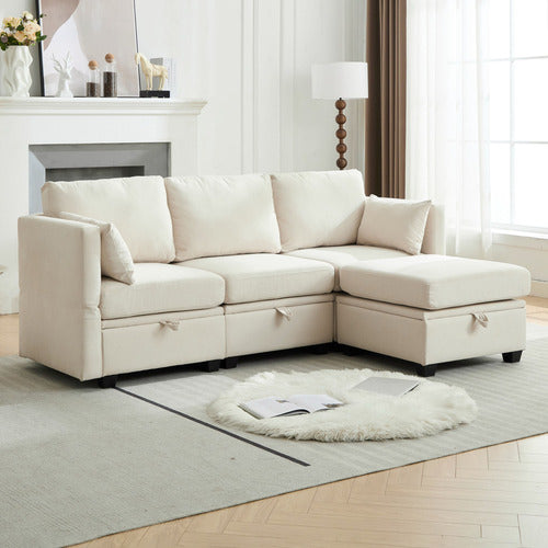 CASSINGTON HOME JUNO 3 SEATER MODULAR SOFA & OTTOMAN SET