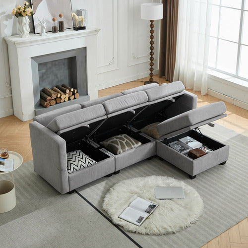 CASSINGTON HOME JUNO 3 SEATER MODULAR SOFA & OTTOMAN SET