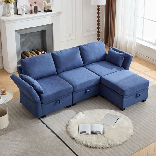 CASSINGTON HOME JUNO 3 SEATER MODULAR SOFA & OTTOMAN SET