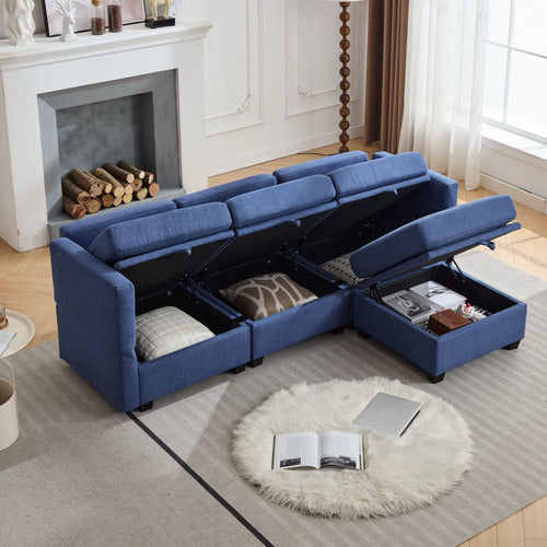 CASSINGTON HOME JUNO 3 SEATER MODULAR SOFA & OTTOMAN SET
