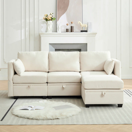 CASSINGTON HOME JUNO 3 SEATER MODULAR SOFA & OTTOMAN SET