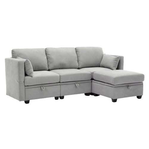 CASSINGTON HOME JUNO 3 SEATER MODULAR SOFA & OTTOMAN SET
