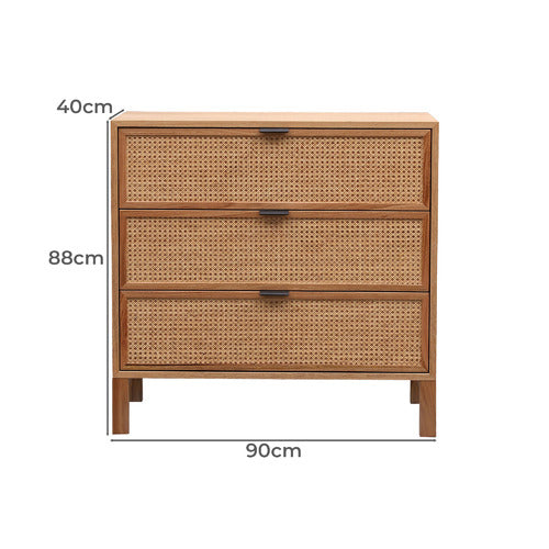 EVERGREEN HOME JAVA MESSMATE 3 DRAWER TALLBOY