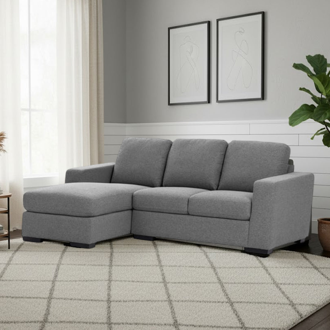 KIRBY 3 SEATER LHF CHAISE DARK GREY