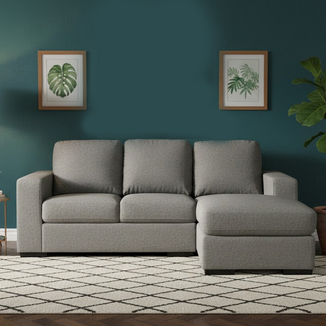 KIRBY 3 SEATER RHF CHAISE DARK GREY