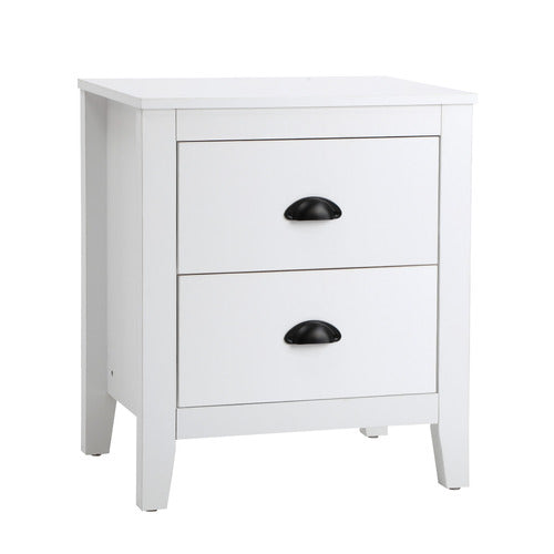 LIVING FUSION KAITLIN 2 DRAWER BEDSIDE TABLE