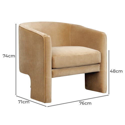 REXINGTON HOME KARSTEN VELVET ARMCHAIR