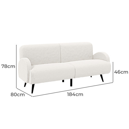 LIVING FUSION KIAN 3 SEATER BOUCLE SOFA