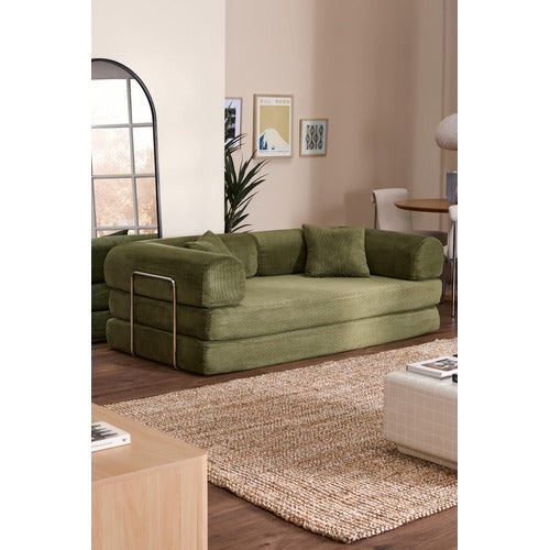 MIKASA FURNITURE KIRAN 3 SEATER DOUBLE CORDUROY SOFA BED