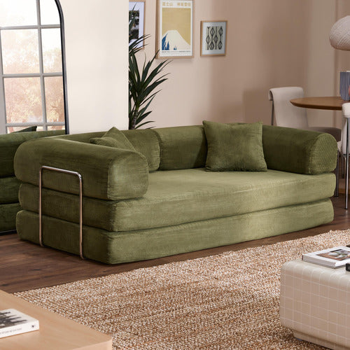 MIKASA FURNITURE KIRAN 3 SEATER DOUBLE CORDUROY SOFA BED