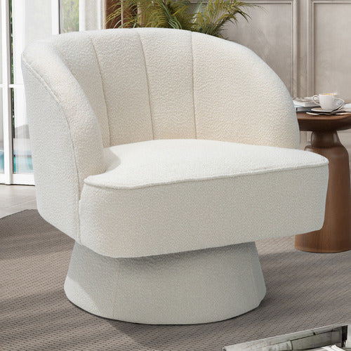 NATURALLY PROVINICIAL KRISHNA BOUCLE SWIVEL ACCENT CHAIR