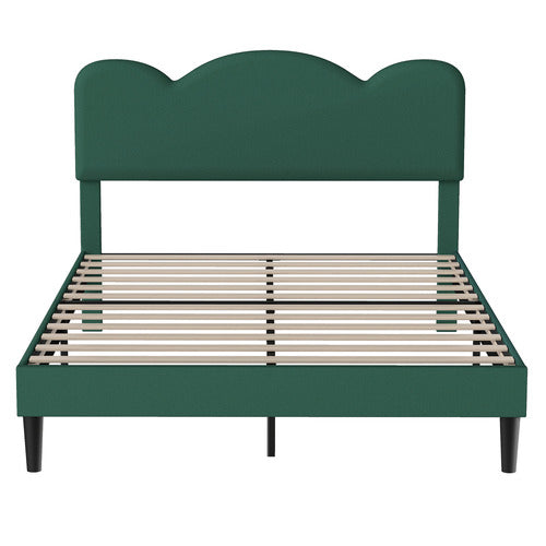 OAKLEIGH HOME GREEN KYLER UPHOLSTERED QUEEN BED FRAME
