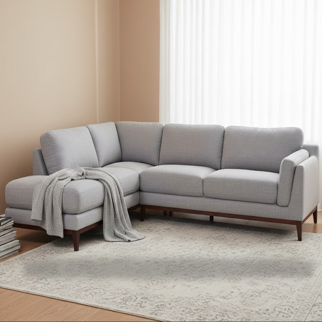 LAURIE CORNER LHF CHAISE LIGHT GREY