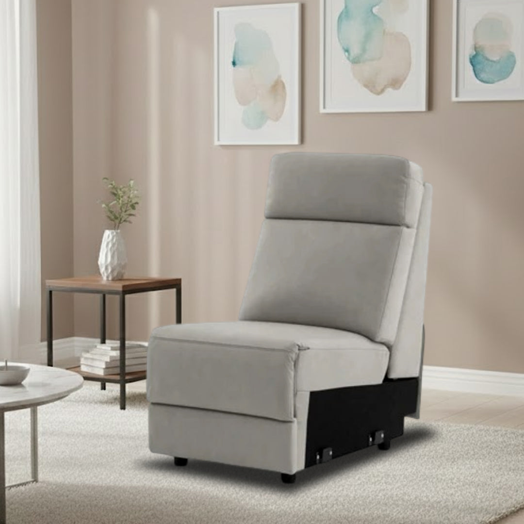 LEANDRO ARMLESS CHAIR LIGHT GREY