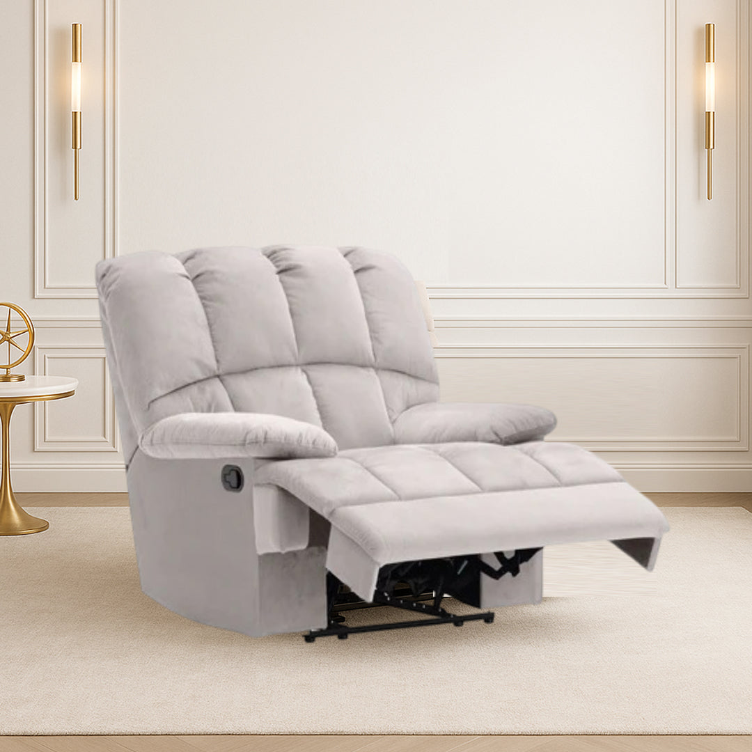 LEBRON FABRIC RECLINER LIGHT GREY