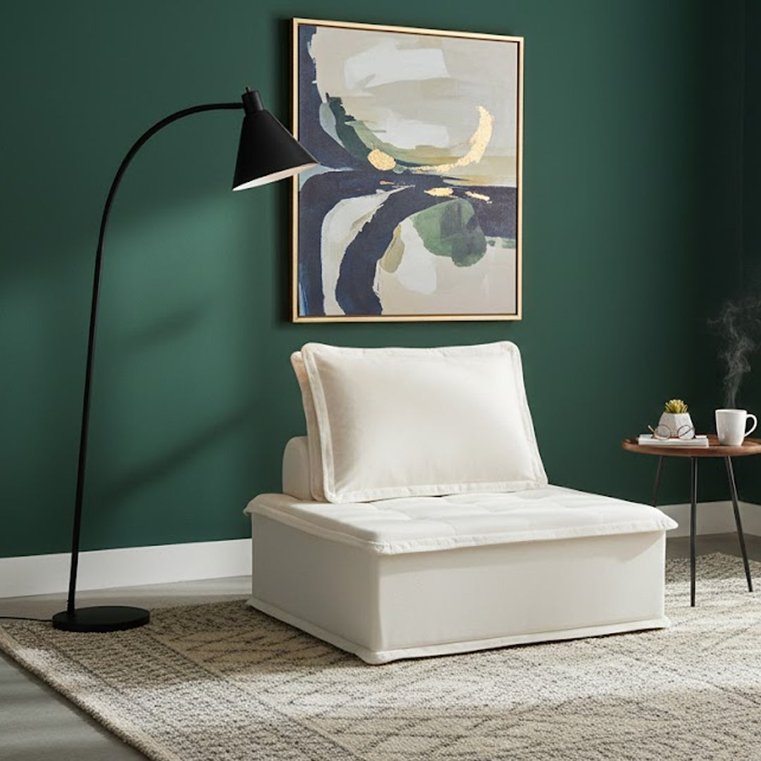LEILA MODULAR ARMLESS CHAIR BEIGE