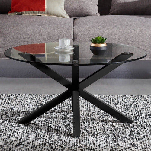 LINEA FURNITURE LIANE GLASS-TOP COFFEE TABLE