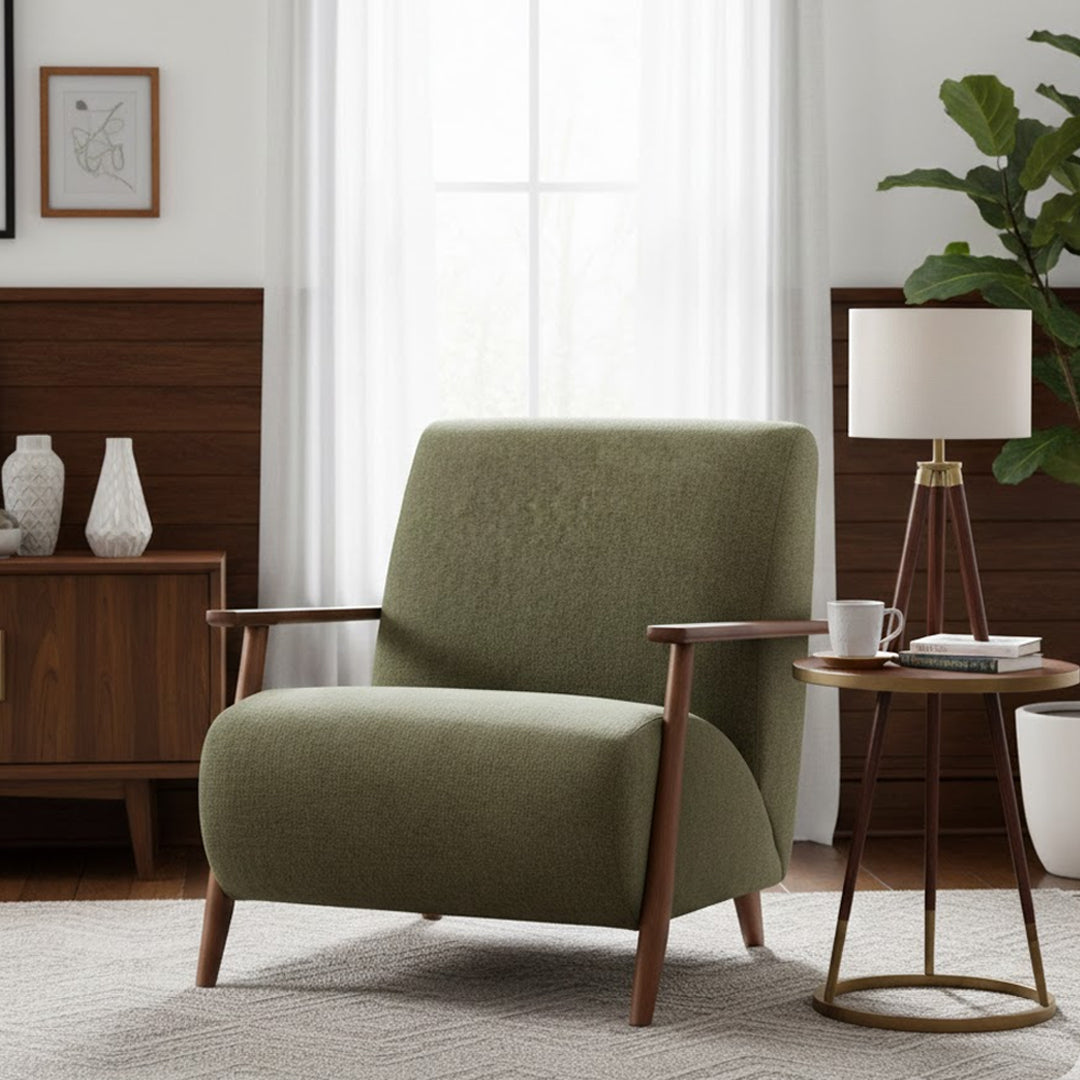 LINEA FURNITURE PAQUIN PINE WOOD ARMCHAIR