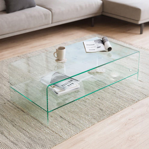 LINEA FURNITURE ROSCOE GLASS COFFEE TABLE