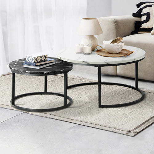 LIVING FUSION 2 PIECE MARGAUX NESTING COFFEE TABLE SET