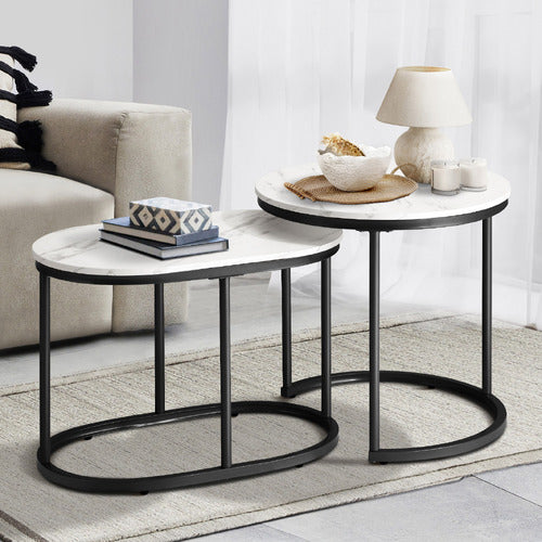 LIVING FUSION 2 PIECE MARIA NESTING COFFEE TABLE SET
