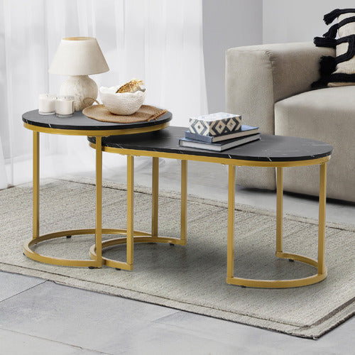 LIVING FUSION 2 PIECE SYBIL NESTING COFFEE TABLE SET
