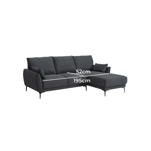 LEGACY FURNITURE LACIE 3 SEATER UPHOLSTERED SOFA WITH CHAISE