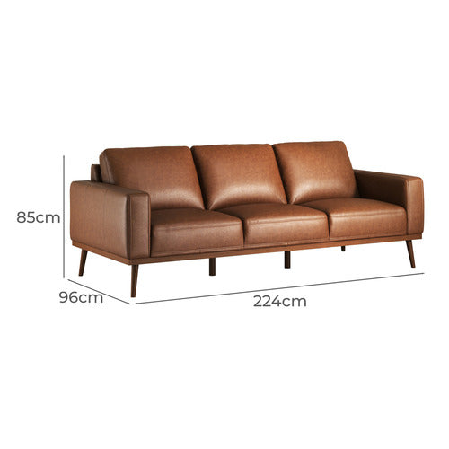 LANDIS 3 SEATER GENUINE LEATHER SOFA