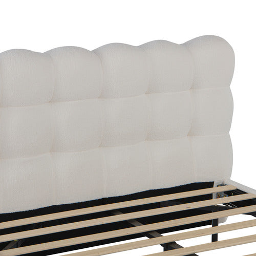 AROYA HOME LAURA SHERPA FLOATING BED WITH LED