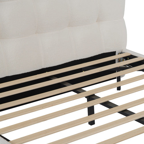 AROYA HOME LAURA SHERPA FLOATING BED WITH LED