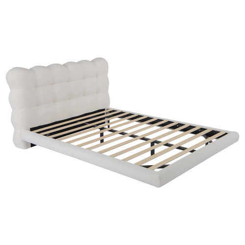AROYA HOME LAURA SHERPA FLOATING BED WITH LED