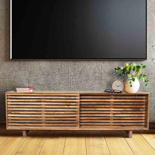HOME & LIFESTYLE LEO MANGO WOOD TV UNIT