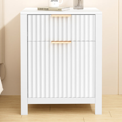 HOXTON ROOM LESTAT 2 DRAWER BEDSIDE TABLE