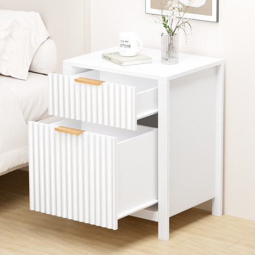 HOXTON ROOM LESTAT 2 DRAWER BEDSIDE TABLE