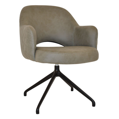 BRIGHT SIDE FURNITURE LEX UPHOLSTERED TRESTLE ARMCHAIRS (SET OF 2)