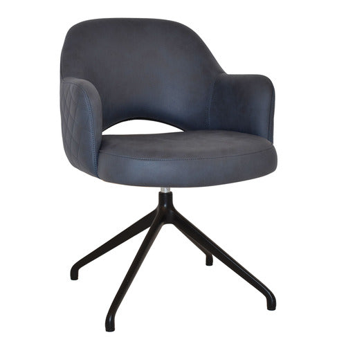 BRIGHT SIDE FURNITURE LEX UPHOLSTERED TRESTLE ARMCHAIRS (SET OF 2)