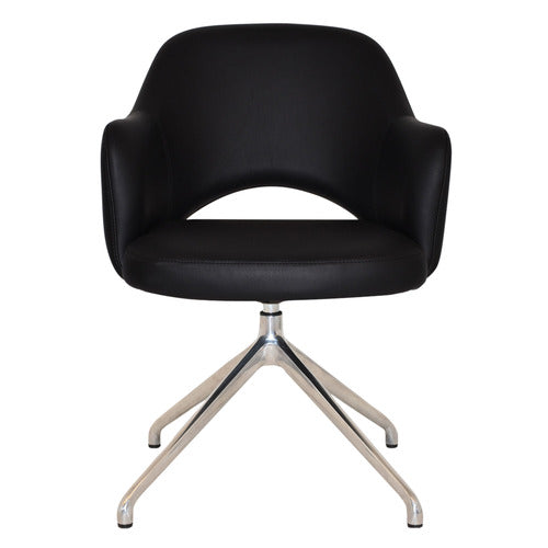 BRIGHT SIDE FURNITURE LEX VINYL TRESTLE ARMCHAIRS (SET OF 2)