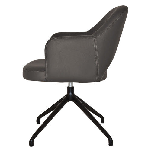 BRIGHT SIDE FURNITURE LEX VINYL TRESTLE ARMCHAIRS (SET OF 2)