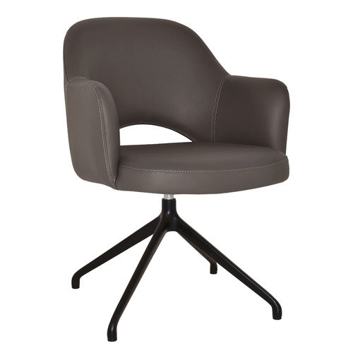 BRIGHT SIDE FURNITURE LEX VINYL TRESTLE ARMCHAIRS (SET OF 2)