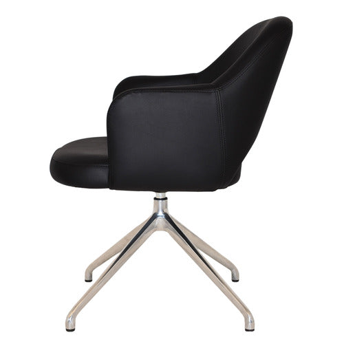 BRIGHT SIDE FURNITURE LEX VINYL TRESTLE ARMCHAIRS (SET OF 2)