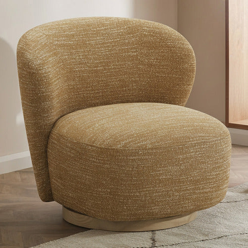 LIBBY UPHOLSTERED SWIVEL ACCENT CHAIR